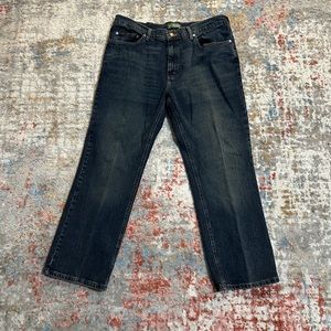 LEE Premium 38x29 Select Relaxed Fit Straight Leg Blue Jeans for Men, Light Wear